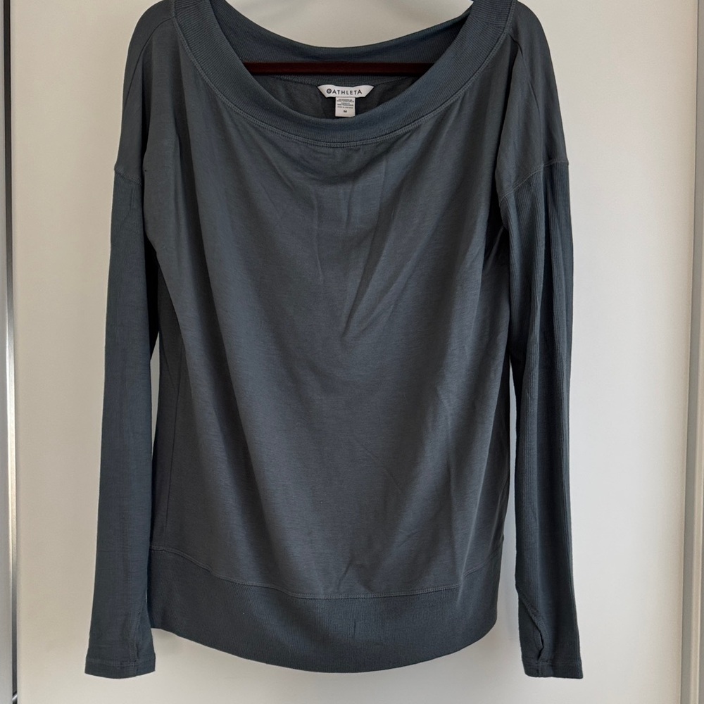 Athleta Blue Gray Top